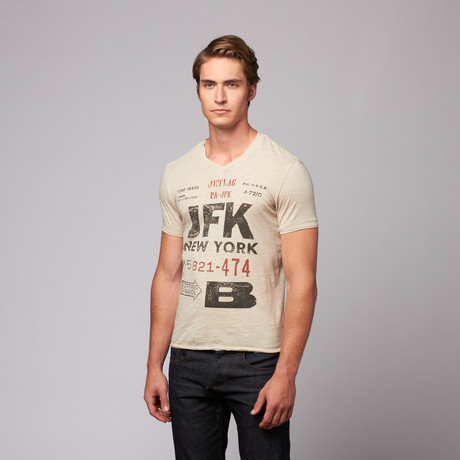 JFK Printed T-Shirt // Off-White (S)