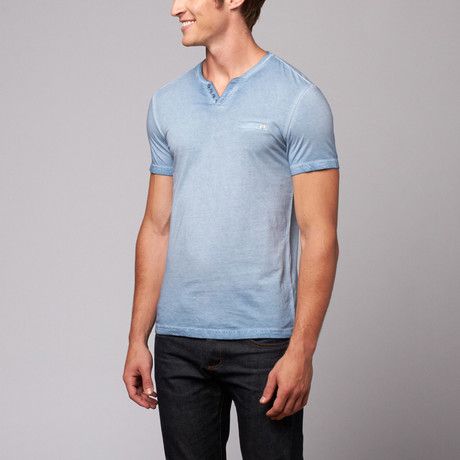 Jetlag // V-Neck Pocket T-Shirt // Ocean Blue (2XL)