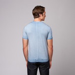 Jetlag // V-Neck Pocket T-Shirt // Ocean Blue (2XL)