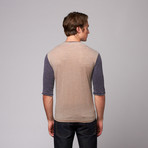 Burnout Three-Quarter Sleeve T-Shirt // Cement (M)