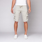 Linen Cargo Shorts // Light Khaki (L)