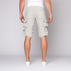 Linen Cargo Shorts // Light Khaki (L)