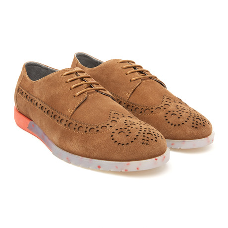 Anthony Miles // Clipstone Suede Wingtip Brogue // Tan (Euro: 41)