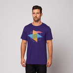 Geometric Planes Tee // Purple (S)