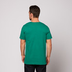 Geometric Perspective Tee // Green (S)