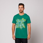 Geometric Perspective Tee // Green (S)