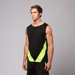 Levitation Activewear // Venice Tank // Black + Neon (M)