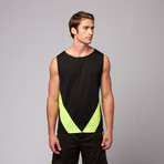 Levitation Activewear // Venice Tank // Black + Neon (M)
