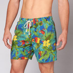 Classic Boardshort // Blue + Bird (28)