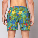 Classic Boardshort // Blue + Bird (28)