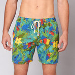 Classic Boardshort // Blue + Bird (28)