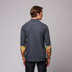 Classic Poplin Shirt // Navy + Tie Dye Arm (XS)