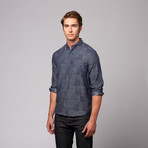 Classic Patchwork Woven Shirt // Navy (XS)