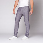 Classic Suit Pant // Navy + White Linen (28WX32L)