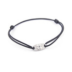 Silver Batch with Black Diamond (6.8"L)