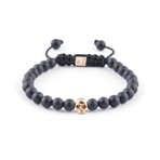 Onyx with Gold Skull // 6mm (6.4"L)