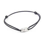 Silver Batch with White Diamond (6.8"L)