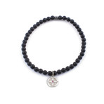 Silver Charm with Ruby (6.4"L)