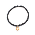 Gold Charm with White Diamond // 9mm (6.4"L)