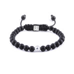 Onyx with Silver Logo Ball // 6mm (6.4"L)