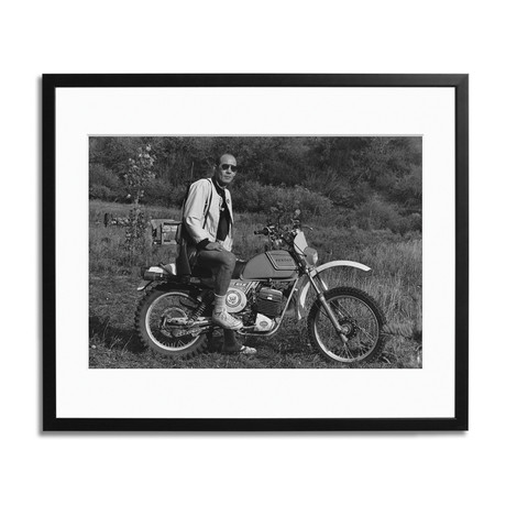 Hunter S. Thompson on His Motorcycle (16"L x 12"H)