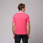 Pocket Pique Polo // Fuschia + Purple + White (L)