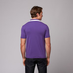 Short-Sleeve Polo Shirt // Purple (XL)