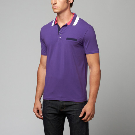 Short-Sleeve Polo Shirt // Purple (S)