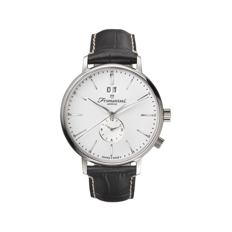 Generations Series Twin Time Quartz // White (Black Strap)
