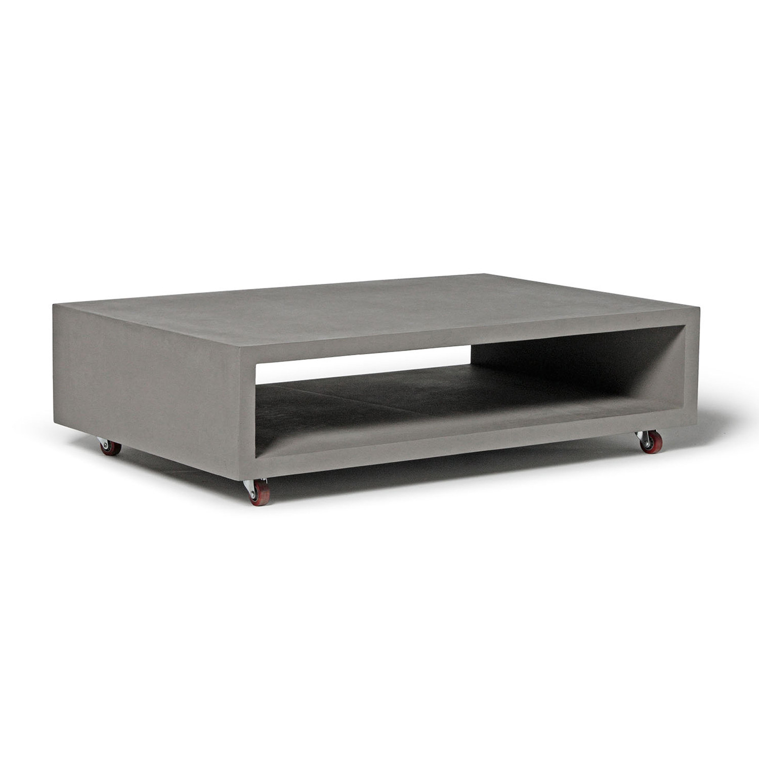 Monobloc // Coffee Table w/ 2" Wheels Lyon Beton Touch of Modern