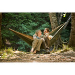 Double Parachute Hammock (Khaki + Olive Green)