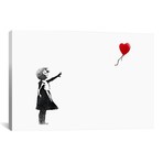 Girl with Balloon // Canvas Print (26"L  x 18"W)