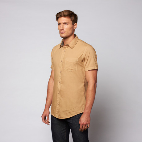 Riviera Woven Button Down // Khaki (L)