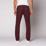 Peder Flo Trouser // Burgundy (32WX32L)