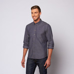 Alex Vik Woven Button Down // Dark Navy (L)
