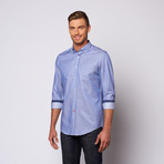 Kristian Vik Stripe Button Down // Ice Blue (XL)