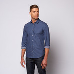 Arne Vik Woven Button Down // Evening Blue (L)
