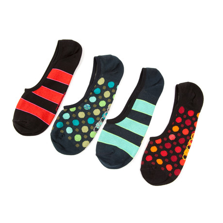 Stripes & Dots No Show Combo // Set of 4