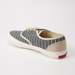 Borstal Stripe Sneaker // White + Navy (US: 7)