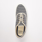 Borstal Stripe Sneaker // White + Navy (US: 7)