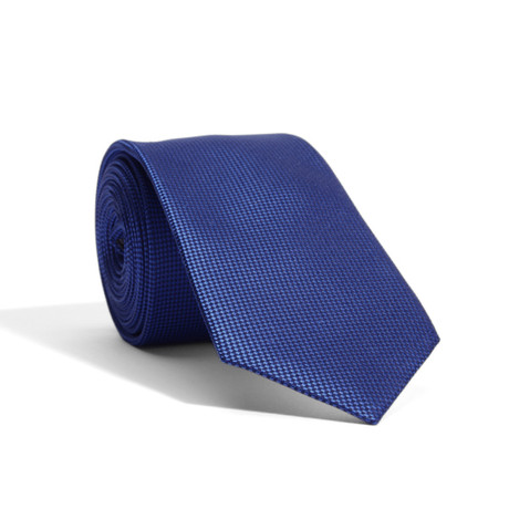 Solid Modern Stitched Tie // Blue