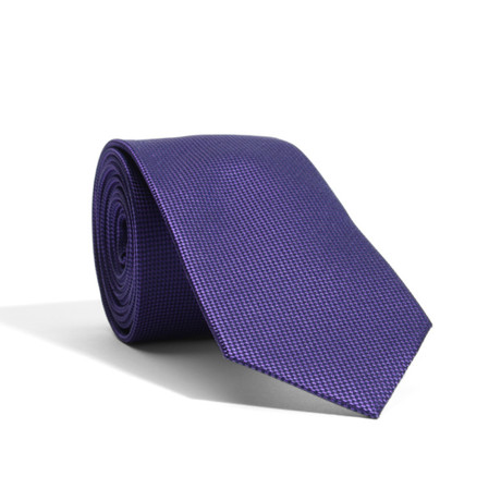 Solid Modern Stitched Tie // Purple