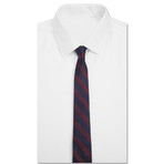 Dotted Stripe Modern Cut Tie // Maroon