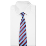 Prep Stripe Tie // Maroon + Blue