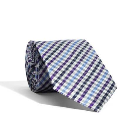 Gingham Tie // Purple + Blue