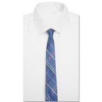 Accent Plaid Modern Cut Tie // Blue