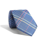 Accent Plaid Modern Cut Tie // Blue