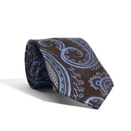 Bold Paisley Tie // Brown