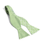 Reversible Floral Bow Tie // Green