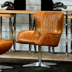 Disel Swivel Arm Chair // Brown